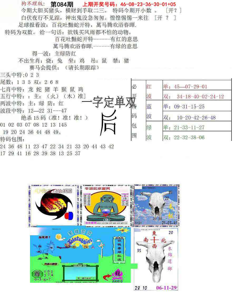 084期狗不理特码报[图]